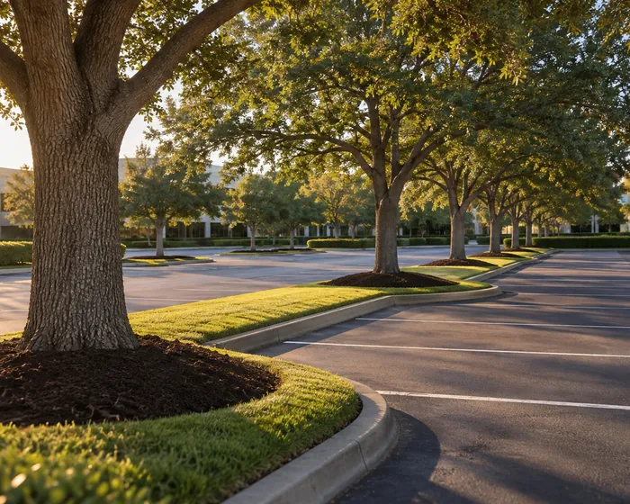 Commercial building serviced by Clear Cut Tree Masters